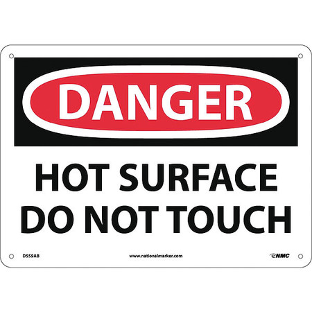 NMC Danger Hot Surface Do Not Touch Sign, D559AB D559AB
