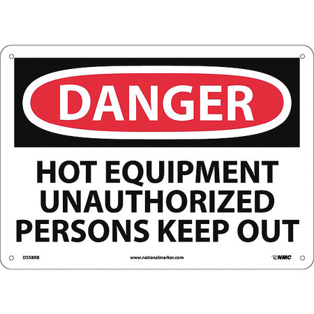 NMC Danger Hot Surface Sign, D558RB D558RB