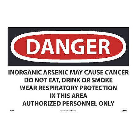 NMC Danger Inorganic Arsenic May Cause Cancer Sign, D32PC D32PC