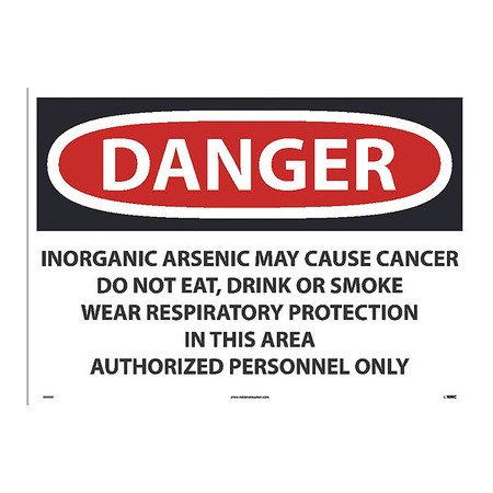 NMC Danger Inorganic Arsenic May Cause Cancer Sign, D32PD D32PD