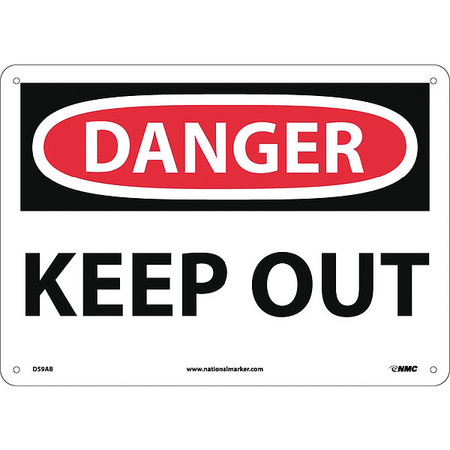 Nmc Danger Keep Out Sign, D59AB D59AB