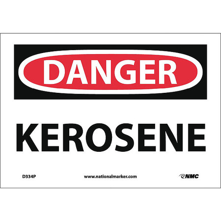 Nmc Danger Kerosene Sign, D334P D334P