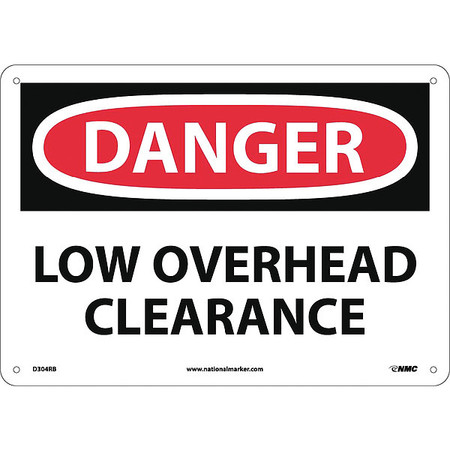 NMC Danger Low Overhead Clearance Sign, D304RB D304RB