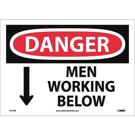 NMC Danger Men Working Below Sign, D71PB D71PB
