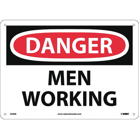NMC Danger Men Working Sign, D69RB D69RB