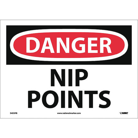 NMC Danger Nip Points Sign D455PB