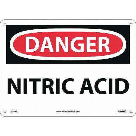NMC Danger Nitric Acid Sign, D584AB D584AB