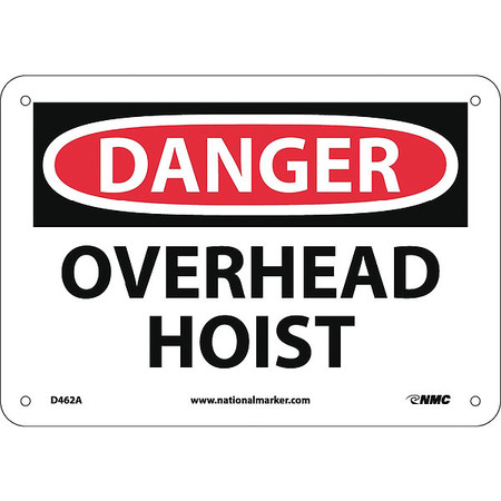 Nmc Danger Overhead Hoist Sign D462A