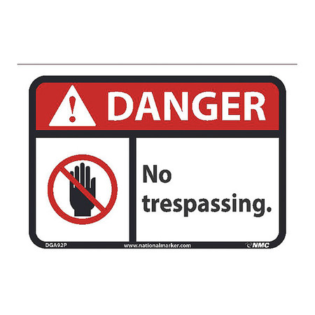 Nmc Danger No Trespassing, DGA92P DGA92P