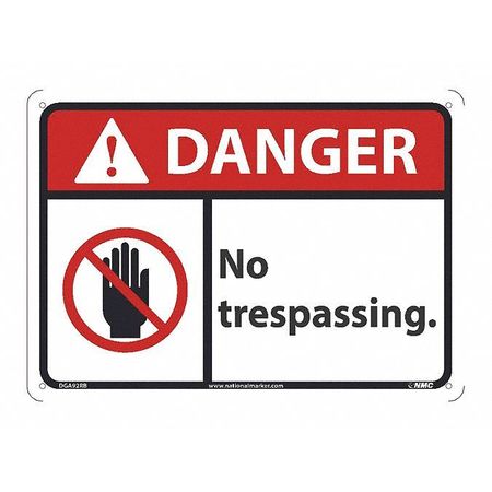 NMC Danger No Trespassing, DGA92RB DGA92RB