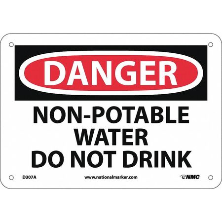 NMC Danger Non-Potable Water Sign, D307A D307A
