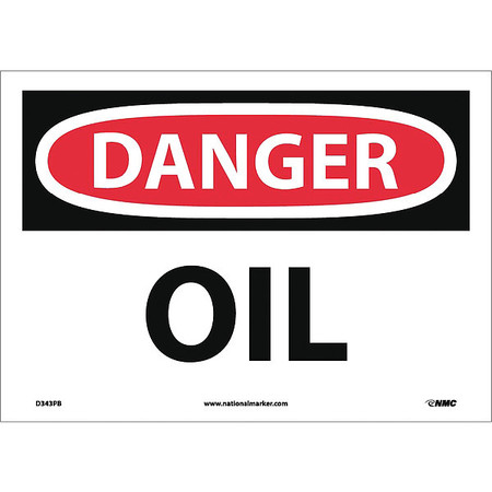 NMC Danger Oil Sign, D343PB D343PB