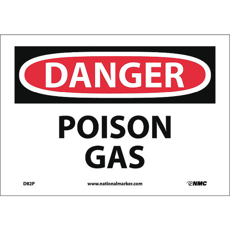 NMC Danger Poison Gas Sign, D82P D82P