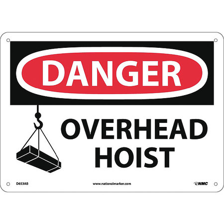 Nmc Danger Overhead Hoist Sign D653AB