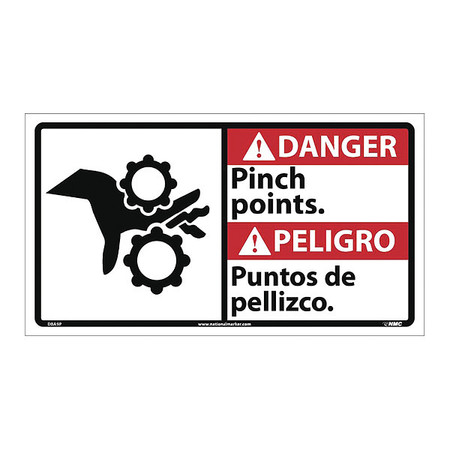 Nmc Danger Pinch Points Sign - Bilingual DBA9P