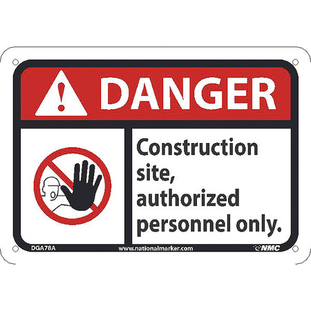 NMC Danger, Construction Site Authorized Personnel DGA78A