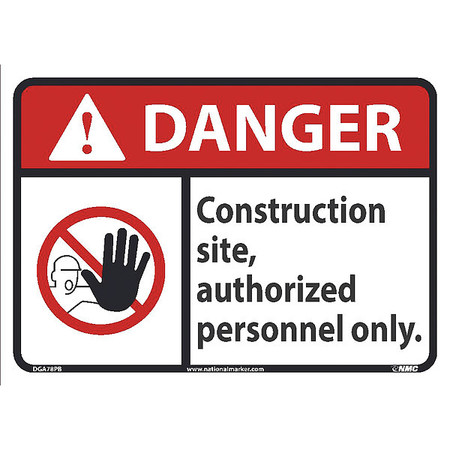 NMC Danger, Construction Site Authorized Personnel DGA78PB