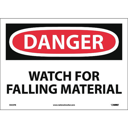 NMC Danger Watch For Falling Material Sign, D622PB D622PB
