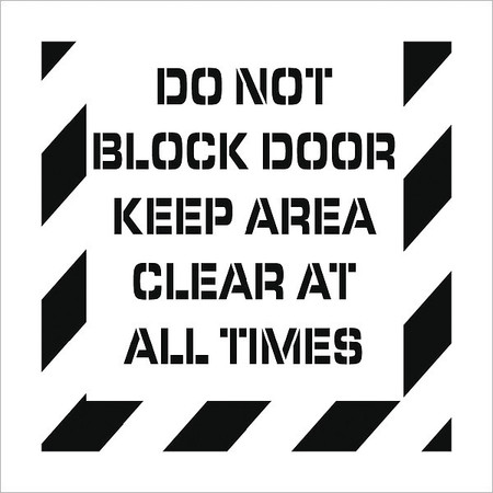 NMC Do Not Block Door Plant Marking Stencil PMS235