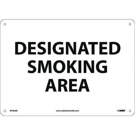 NMC Designated Smoking Area Sign, M102AB M102AB