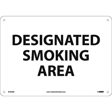 NMC Designated Smoking Area Sign, M102RB M102RB