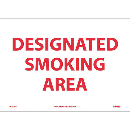 NMC Designated Smoking Area Sign, M701PB M701PB