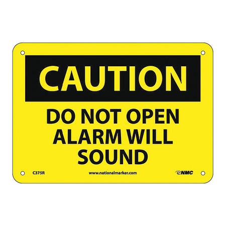 NMC Do Not Open Alarm Will Sound Sign, C375R C375R