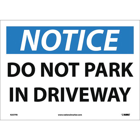 NMC Do Not Park In Driveway Sign, N257PB N257PB