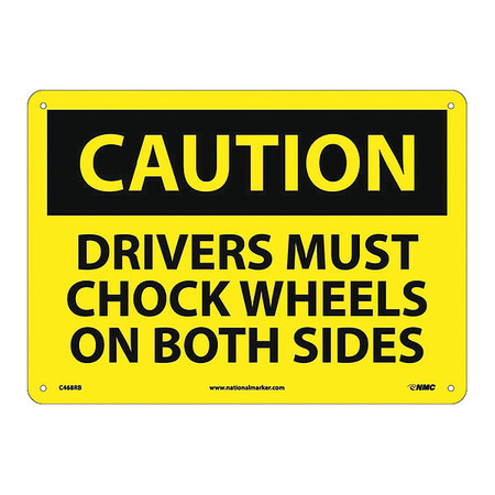 NMC Drivers Must Chock Wheels On.. Sign, C468RB C468RB