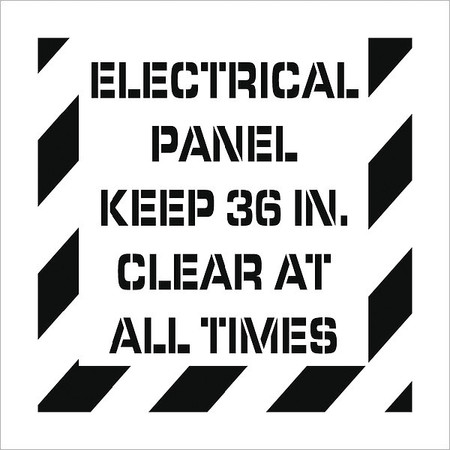 NMC Electrical Panel Keep Clear Plant Marking Stencil, PMS236 PMS236