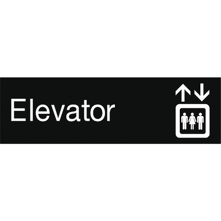 NMC Elevator Engraved Sign, EN11BK EN11BK