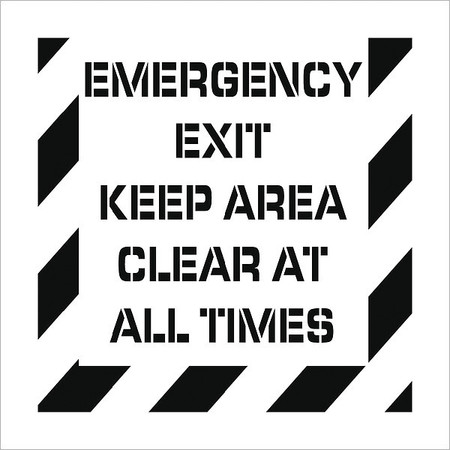 NMC Emergency Exit Keep Area Clear Plant Marking Stencil PMS234