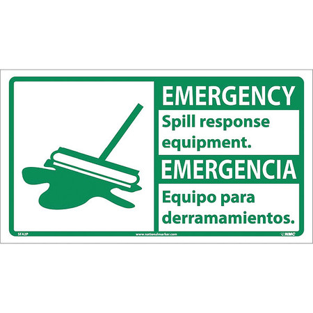 NMC Emergency Spill Response Equipment Sign - Bilingual, SFA2P SFA2P