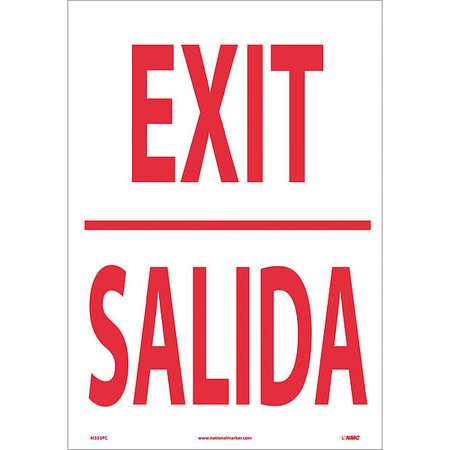 NMC Exit Sign, English, Spanish M353PC