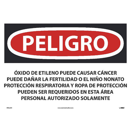 NMC Ethylene Oxide May Cause Cancer Sign - Spanish, SPD33PC SPD33PC