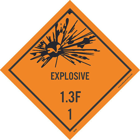 NMC Explosive 1.3F 1 Label, Pk25 DL96AP