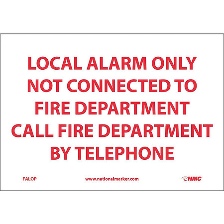 NMC Fire Alarm Safety Sign FALOP