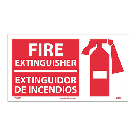 NMC Fire Extinguisher Bilingual Sign SPSA121P