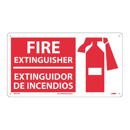 NMC Fire Extinguisher Bilingual Sign SPSA121R