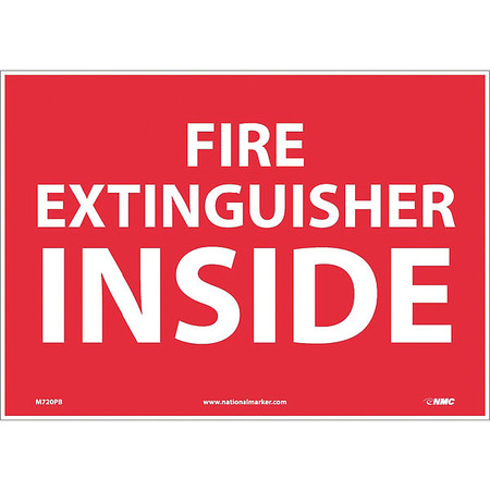 Nmc Fire Extinguisher Inside Sign M720PB