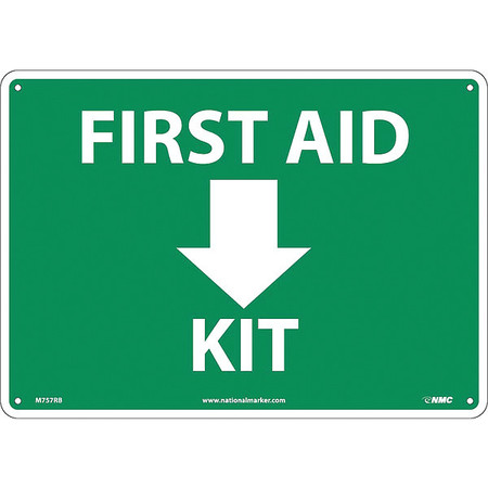 Nmc First Aid Kit Sign, M757RB M757RB