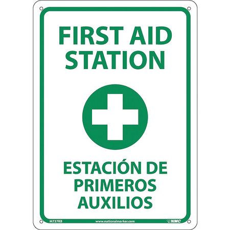 Nmc First Aid Station Sign - Bilingual, M737RB M737RB