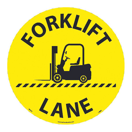 NMC Forklift Lane Walk On Sign, WFS55 WFS55