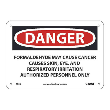 NMC Formaldehyde May Cause Cancer, D30R D30R