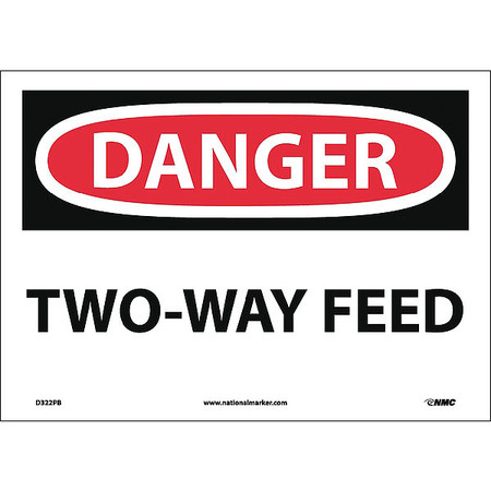 NMC Danger Two Way Feed Sign, D322PB D322PB