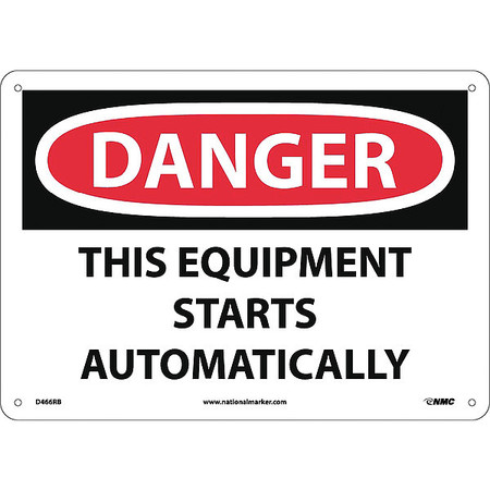 NMC Danger This Equipment Starts Automatically Sign D466RB