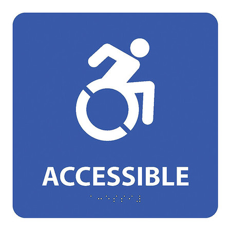 NMC Handicapped Entrance New York Braille Sign, ADA181WBL ADA181WBL