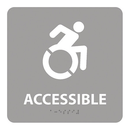 NMC Handicapped Entrance New York Braille Sign, ADA181WGR ADA181WGR