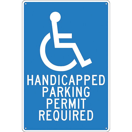 NMC Handicapped Parking Permit Required Sign, TM84G TM84G