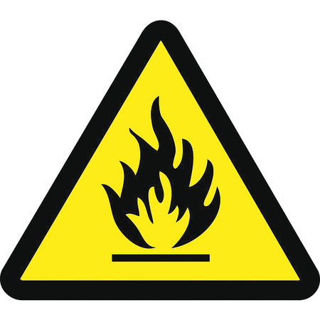 NMC Graphic Fire Hazard Iso Label, Pk5 ISO465AP
